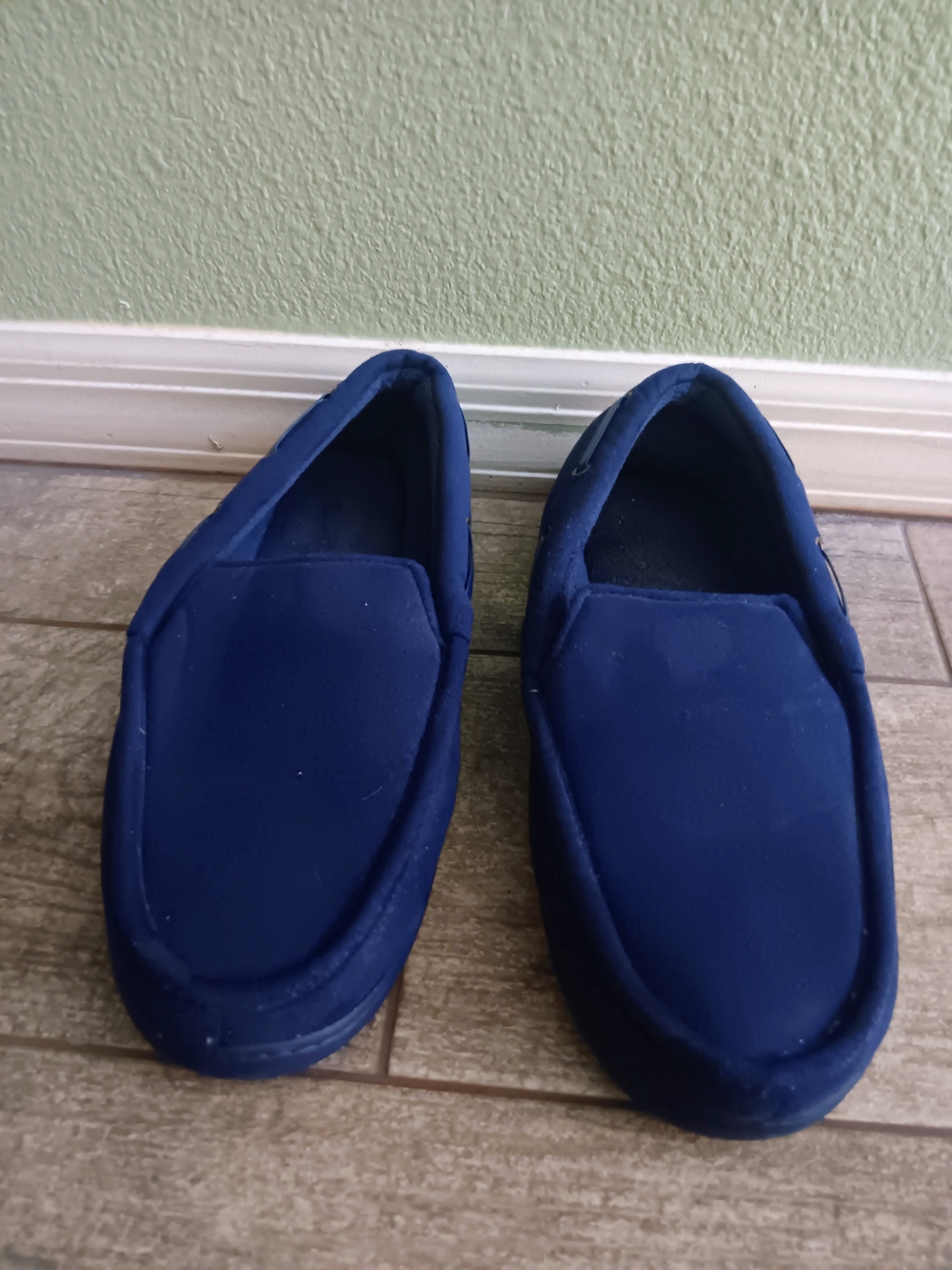 dearfoams Men's Navy Blue Slip-On Loafers
